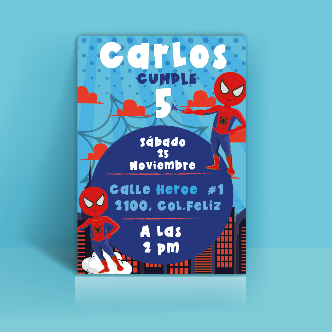 Invitación Niño Araña